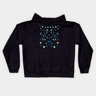 Blue and yellow bubbles Kids Hoodie